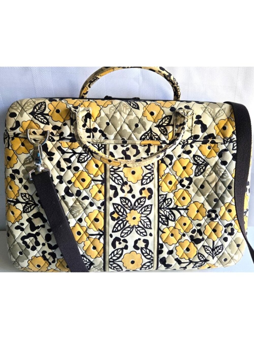 Vera Bradley "Go Wild Cheetah" Print Hard-Shell Case Laptop Bag 16.5”